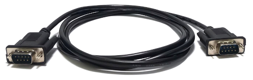 DB9 M to DB9 M Cross Cable Black 1.5m